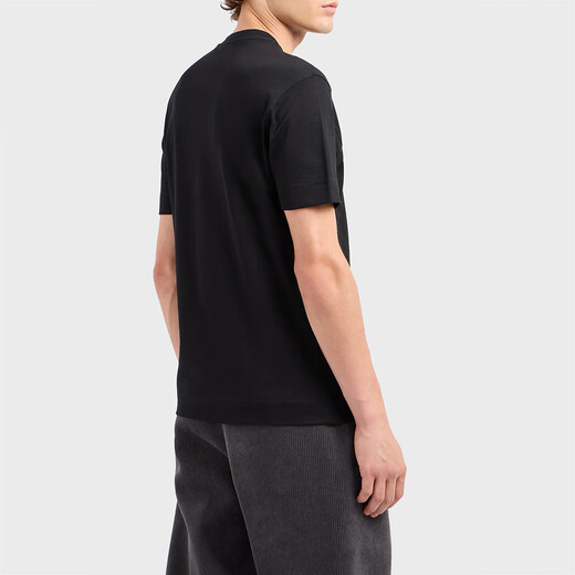 ARMANI/ARMANI EA Sticked Eagle Label Männer Mode mercerierte Baumwolle Kurzarm Runde Hals T-Shirt 6d1t98 1Jocz Grau 677 xs