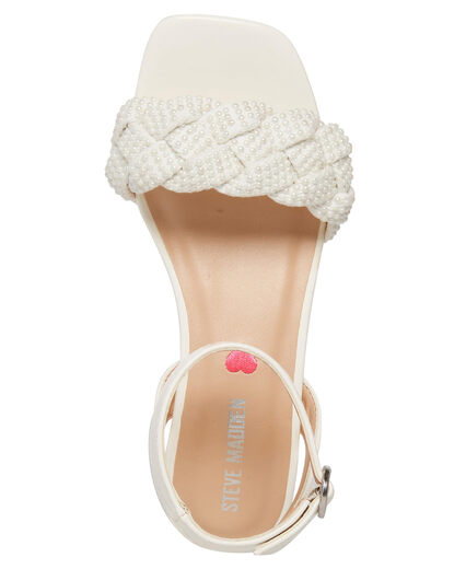 Steve Madden Girls' Oppal Sandals, White White 4 Big Kid