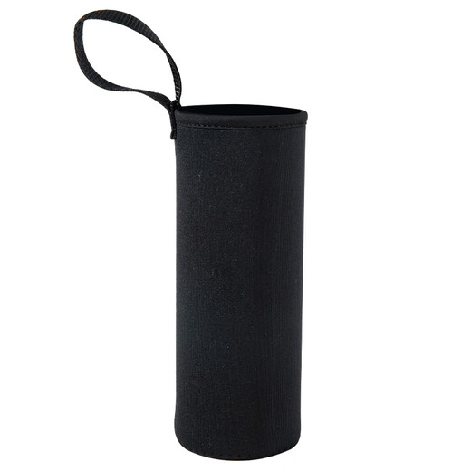 Fuwu Zhijia Cup Cover Thermos Cup Protective Cover Diagonal Universal Water Cup Cover Anti-fall Insulated Anti-scalding Glass Cup Bag Carrying Rope Simple Ordinary Black Medium Size (6.5cm*15.5cm)