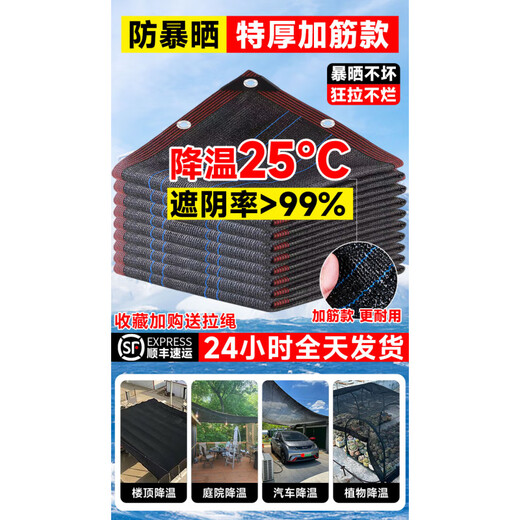 Field de légumes extérieurs des utilisateurs agricoles Net de parole du soleil épaissis cryptés cryptés solaires anti-âge Sunshade Sunshade Net Black 3888 Aigned Double Strong Renforcement 2 * 4M