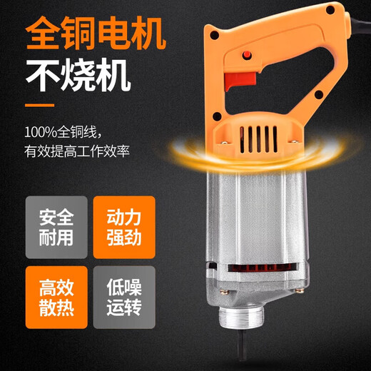 XMSJ单相220v手提式混凝土振动棒震动器建筑工具插入式水泥振捣棒小型 3880W+50型1米棒