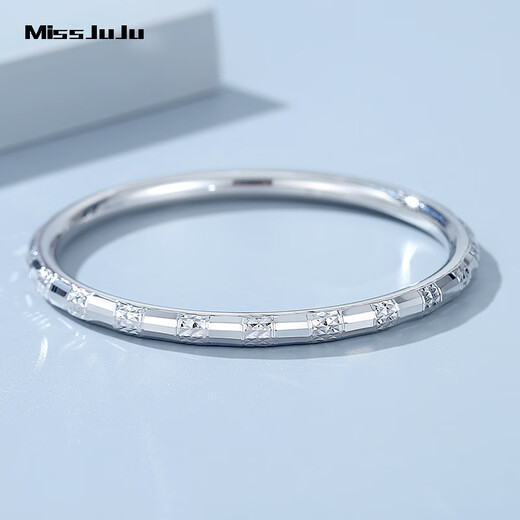 Miss JuJu pt950 Platinum Bracelet Women's New Fashion Semi-Solid Platinum Star Track Perfect Round Bracelet Deposit Customized Other Specifications