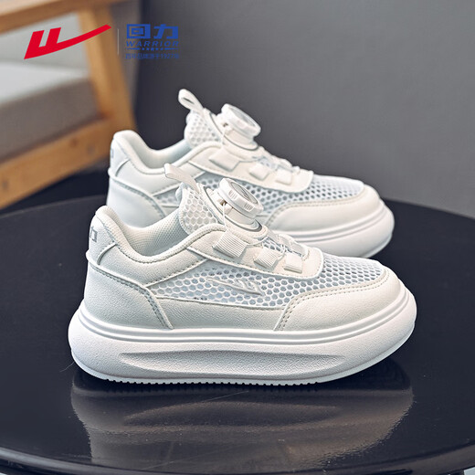 回力（Warrior）童鞋女童运动鞋夏季网面透气板鞋校园小白鞋WZ(CL)-1291 白色37