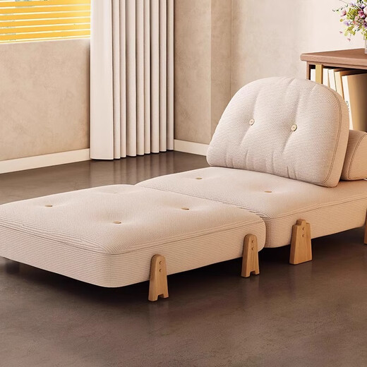Canapé-lit yimo pliant à double usage nouveau petit appartement salon tofu bloc single canapé chambre paresseuse tatami beige blanc
