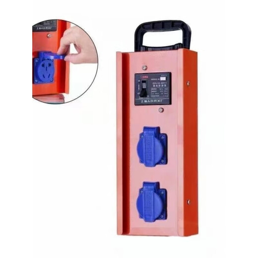 Construction site mobile suitcase 220v five-hole 10A16A leakage socket open three-core industrial plug 380v 4-core 32A new eight-bit waterproof five-hole one control and one protection
