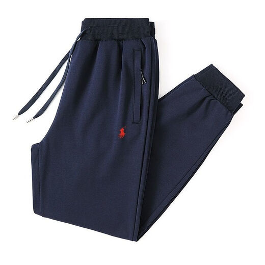 POLO SPORT American Ralph Lauren 2025 Spring New Horse Logo Embroidered Pure Cotton Loose Casual Pants Large Size Trousers Navy/Straight XL