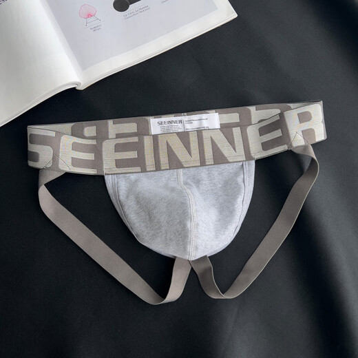 2 pairs of pure cotton thong men's double underwear pure white boys U convex bag sexy back empty triangle shorts head 612 (white + white) 2XL 150-170Jin Jin is equal to 0.5 kg