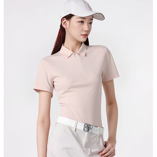 喜玛尔图女士短袖T恤透气运动POLO衫AWSPTX9207 藏青色 XL