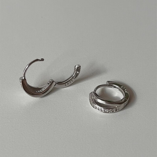 DL platinum earrings pt950 platinum earrings for women geometric double layer retro earrings simple design small geometric double layer earrings