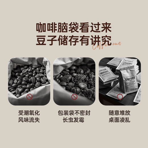 Bear Food Grade Coffee Bean Sealed Bottle Coffee Powder Portable Storage Jar 1100ml CX-JW031-P02