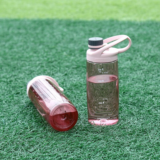 LOCK & LOCK plastic water cup student water cup tritan outdoor sports fitness anti-fall space cup high temperature resistance large capacity pink 750ml