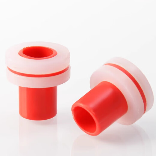 Deqi Raw material-free tape gasket Faucet angle valve silicone gasket Tangle-free raw tape 4-point double pad-red (10 pieces)
