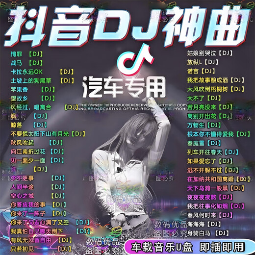 2026 car DVD disc popular Douyin DJ song HD video picture car record lossless sound quality DVD video Douyin DJ divine song six DVD video discs (exquisite disc package included)