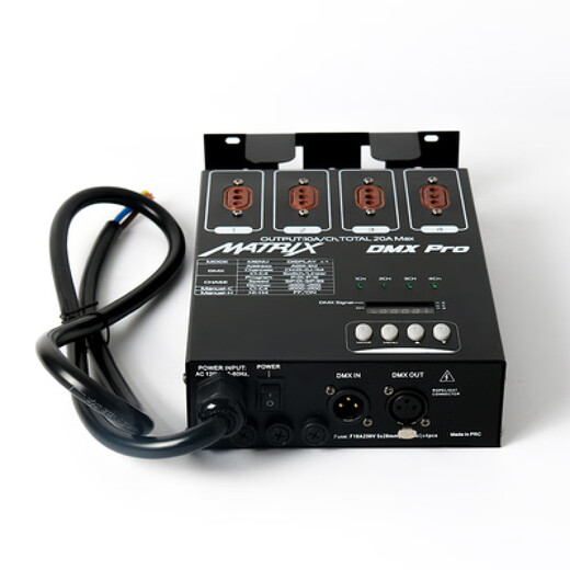 Aminte stage lighting DMX512 signal 4-channel digital small silicon box 6-channel power supply hanging dimmer pass-through Bakelite base upgraded version 2kw controlled tungsten lamp per channel