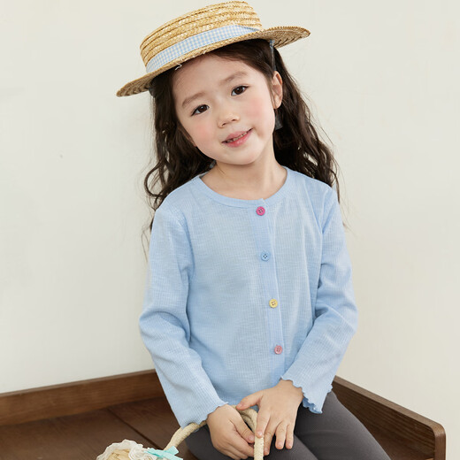 LUSON Xiao O Bao children's clothing baby girl cardigan jacket thin 2025 spring and summer new baby air-conditioned shirt