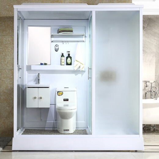 CleanDell integrated shower room bathroom bathroom dry and wet separation integrated shower room partition with toilet front door 190*120*220 (right) without steam