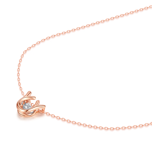 Lierui CHMJF/Chenghuang Temple Jinfuyinlou 18k gold diamond pendant Yilu has you Internet celebrity Christmas gift to girlfriend, no grade below 20 points 18k gold diamond pendant Yilu has you F-G/