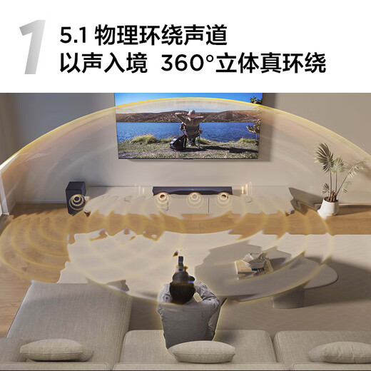 TCL Sound Wall Q65H 5.1 Physical Surround Channel Omnidirectional Sound Arc T Chord Dolby Atmos DTS X Home Theater TV Bluetooth Smart Speaker