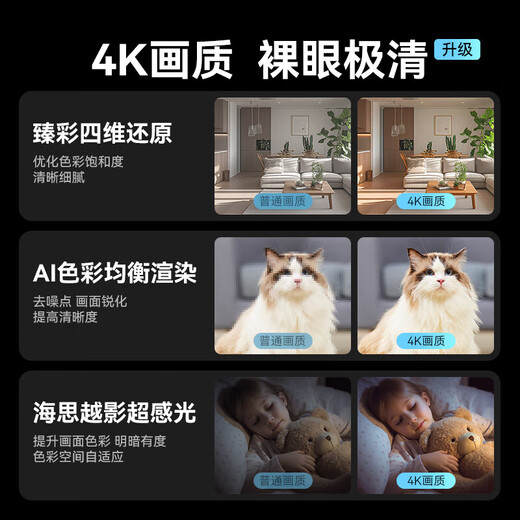 Hongmeng Smart Puffin Kamera 8 Millionen Überwachung Home Indoor Security Mobile Handy aus der Ferne kann 360 Grad ohne tote Winkel mit Nachtsicht Panorama-Baby-Gimbal-Pflege 3S4K [eingebauter Dual-Core 64g] Panoramafarben kommunizieren