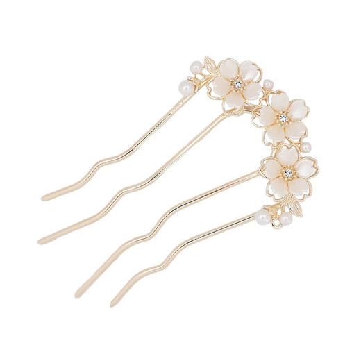 Xiang Wan hairpin U-shaped flower hairpin high-end pearl wave hair comb simple hairpin hairpin Mid-Autumn Festival gift