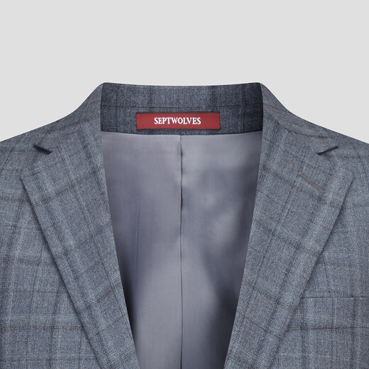 Septwolves Костюм для торгового центра, мужской деловой повседневный пиджак в клетку, удобный, стильный и тонкий, 108 (светло-фиолетовый, синий), XL 175/92A