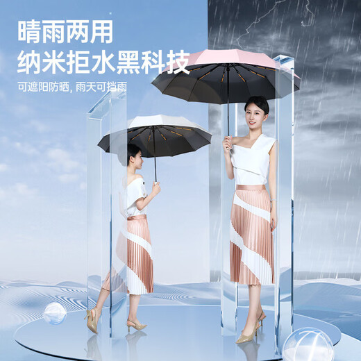 Xiaomi Youpin Fully Automatic 24-Bone Double-Bone Extra Large Reinforced Umbrella Vinyl Parasol Umbrella Rain or Shine Automatic Umbrella Flagship Edition - Business Black - Large 24-Bone Vinyl Sunshade Umbrella Rain or Rain (Double Keel)
