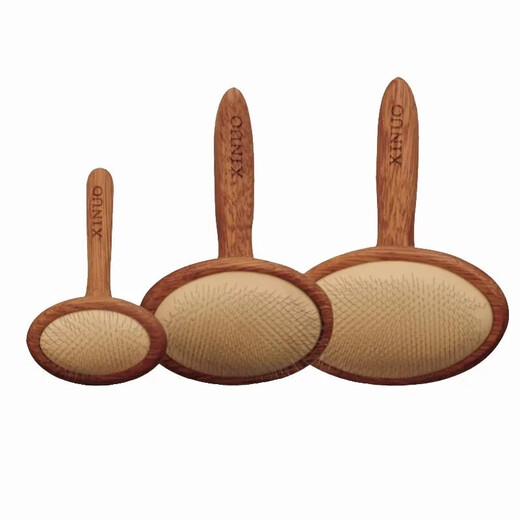 Xino Needle Comb Dog Comb Teddy Bichon Pet Dog Cat Grooming Brush Comb Dog Comb Cat Comb ZY2 round medium size (suitable for 15 Jin Jin equal to 0.5 kg or less)