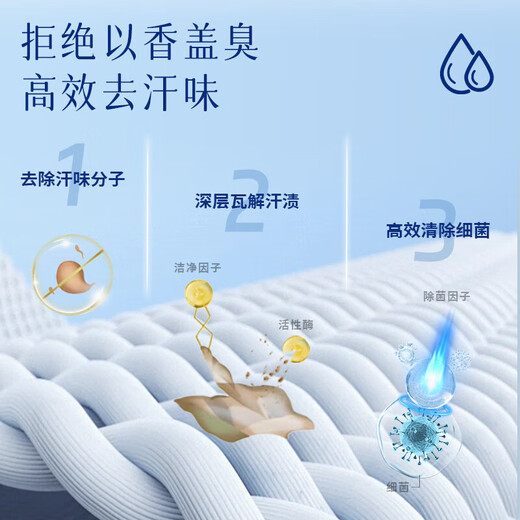花王同质娜依柔运动洗衣液880g阴干不臭强力去污除菌持久留香 【体验装】880g*1瓶