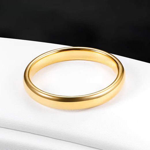 Fat Donglai's same style 18K gold tail ring men's non-marriage tail ring cold style tungsten gold 18K gold ring little finger element US size 10 (finger circumference 61-62mm)