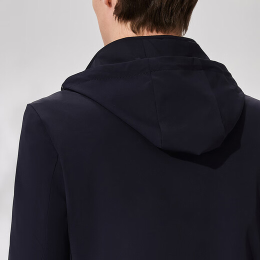 Antonio detachable hood and easy care simple business mid-length windbreaker men's high-end casual business jacket