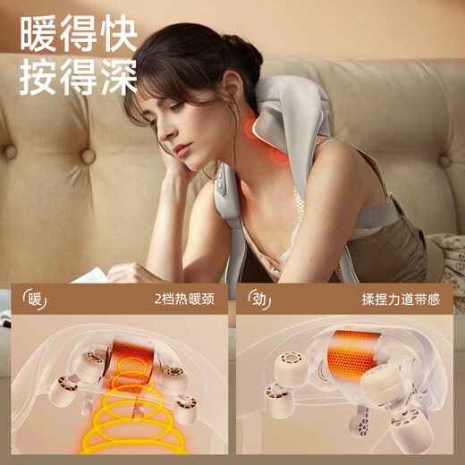 Lenovo cervical spine massager massage shawl massager cervical spine shoulder neck trapezius muscle waist back leg neck massager birthday gift for elders, mothers and mothers-in-law, high-end and practical
