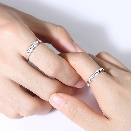 JOLINSY Platinum Couple Ring Möbius Ring Adjustable Lifetime Engagement and Wedding Gift for Your Male and Female Lover Platinum Ring