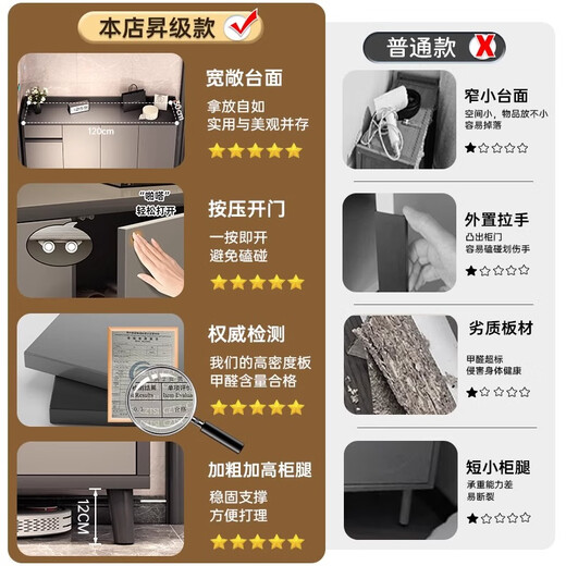 Wankeda corridor shoe cabinet home entrance entrance cabinet entry indoor large capacity 2025 new locker storage cabinet shoe rack recommended four doors and one pullout sky gray 120*32*90 self-installation (free tools)