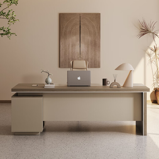 Mu Zhixiao desk boss desk office modern simple office furniture single executive desk president manager supervisor desk 1.6 meters desk + chair