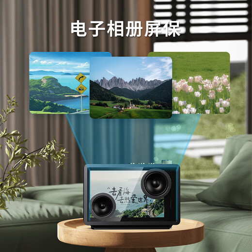 Sony Ericsson (soaiy) BK18 Microphone Microphone K Song Microphone Audio All-in-one Suspended Lyrics Wireless Bluetooth Speaker Singing Special Artifact Home KTV Audio Set