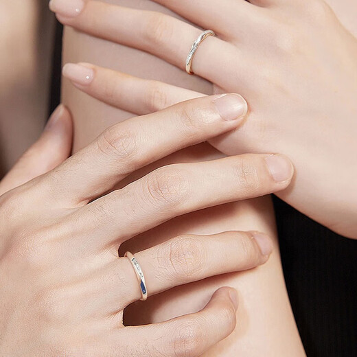 COASZE Mobius Couple Rings Adjustable Light Luxury Pair of Rings Proposal Engagement Valentine's Day Birthday Gift for Girlfriend Light Luxury Style - Single Ring Remarks Male/Female