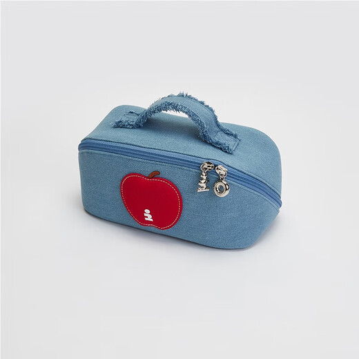 Tagi.<i>Imagine Apple bulging waterproof cosmetic bag denim leather toiletry bag travel bag storage bag-denim
