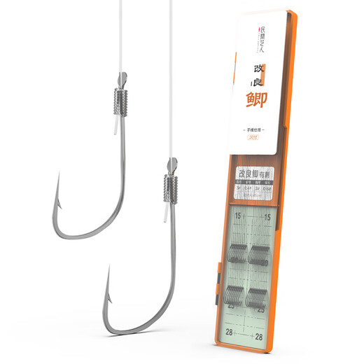 Folk artists improved crucian carp gold sleeves with thornless sub-threads and double hooks. The finished product is tied with anti-tangle fish hooks and short sub-thread sleeve hooks.