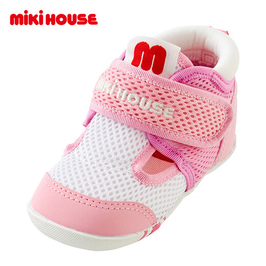 MIKIHOUSE sandals summer toe-toe girls' sandals non-slip breathable mesh baby boy toddler sandals baby shoes pink 11.5 inner length 11.5cm