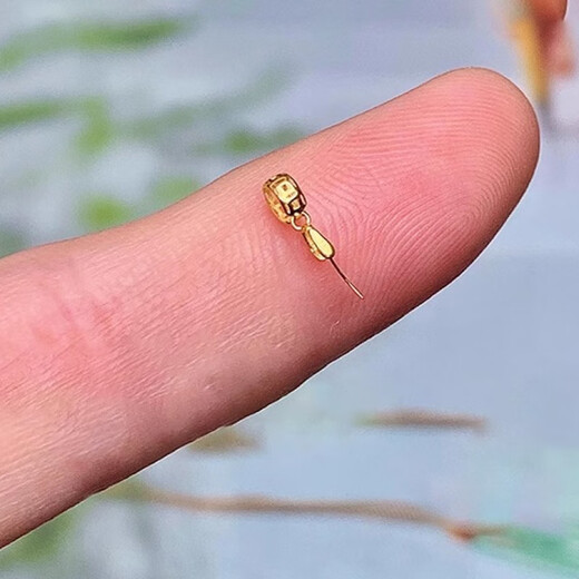 18k gold universal buckle copper coin small pendant buckle plated diy jade Buddha Guanyin Ruyi hollow egg face buckle