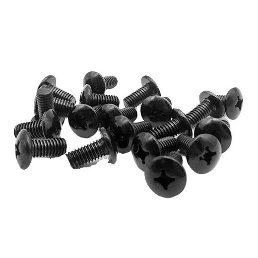 Kezhitu Cross Slot Large tête plate Vis à la tête 4.8 ACIER DU CARBON NOIR ZINC M3M4M5M6 * 4/5/6/8/10 / 12/14-50 mm M3 * 4 Diamètre de tête 7 5kg environ 13661 pièces