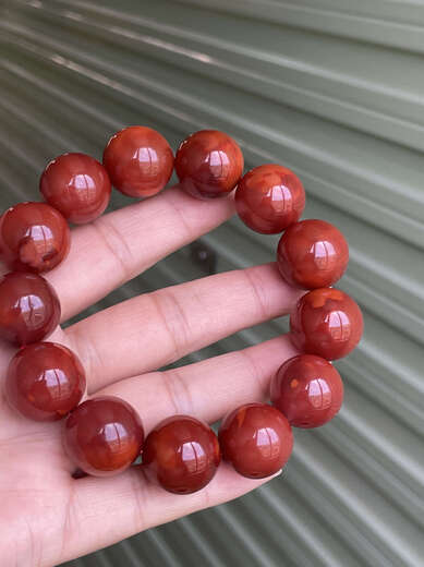 VZZS natural full-meat persimmon red ox blood red bracelet bracelet southern red necklace simple high-end versatile
