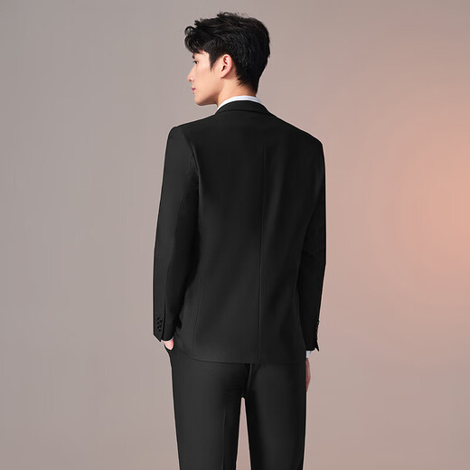 HLA Heilan Home Suit Suit Men's Quality Gentleman Business Wedding Suit Suit Men HTXAD3W017A Black 17 (suit + trousers) L 175/92A recommended 126~140Jin Jin equals 0.5 kg