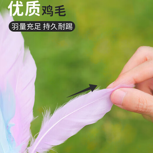 Duweck Feather Shuttlecock Sports Special Kick-Resistant Keys for Children and Elementary School Shuttlecock Competitions Rainbow Color Three Pack