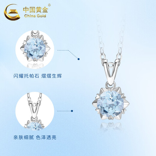 China Gold PT950 Platinum Star Snowflake Pendant Women's High-end Necklace Valentine's Day Birthday Gift for Girlfriend and Wife Platinum Star Snowflake Pendant About 1.1g Free Silver Chain