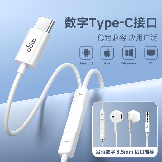 Patriot (aigo) high-definition good sound quality Type-c headphones wired headphone digital interface suitable for oppo Xiaomi Android mobile phone computer iPhone Apple 15/16 A160D