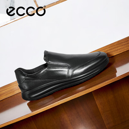 ECCO Loafers Men's Versatile Height Leather Casual Leather Shoes Yashi Men's Shoes Series 207144 Black 40