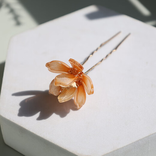 Jieyi Ancient Style Tang Style Hairpin Hanfu Accessories U Hairpin Ancient Costume Flower Embellishment Hairpin Hair Accessory Daily Matching Hairpin Headdress 1 Pack Magnolia Flower Hairpin About 8cm Long