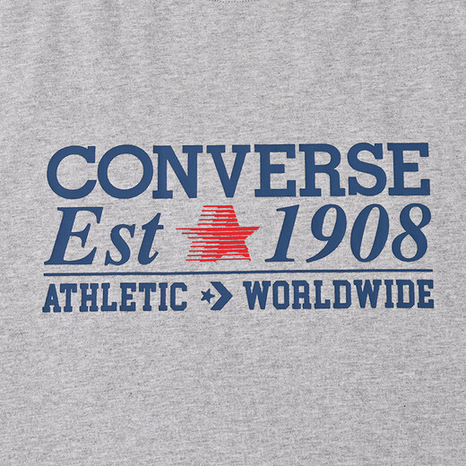 匡威（Converse）经典圆领T恤2024年新款夏季男女情侣休闲运动短袖10027229-A02 MCH687-GHG 2XL /185