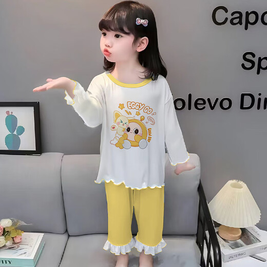 Little Pony (MY LITTLE PONY) pajamas for girls in spring and autumn children's internet celebrity long sleeve thin style 2025 new little girl fashionable suit FYM3527WB 170 8 sizes [high 90-100CM weight 30Jin [Jin equals 0.5 kg]]